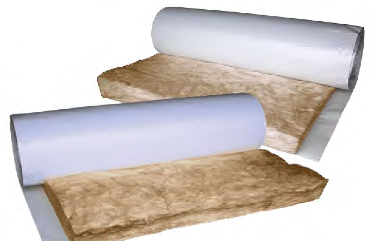 Glass mineral wool metal building insulation with white vapor retarder facing